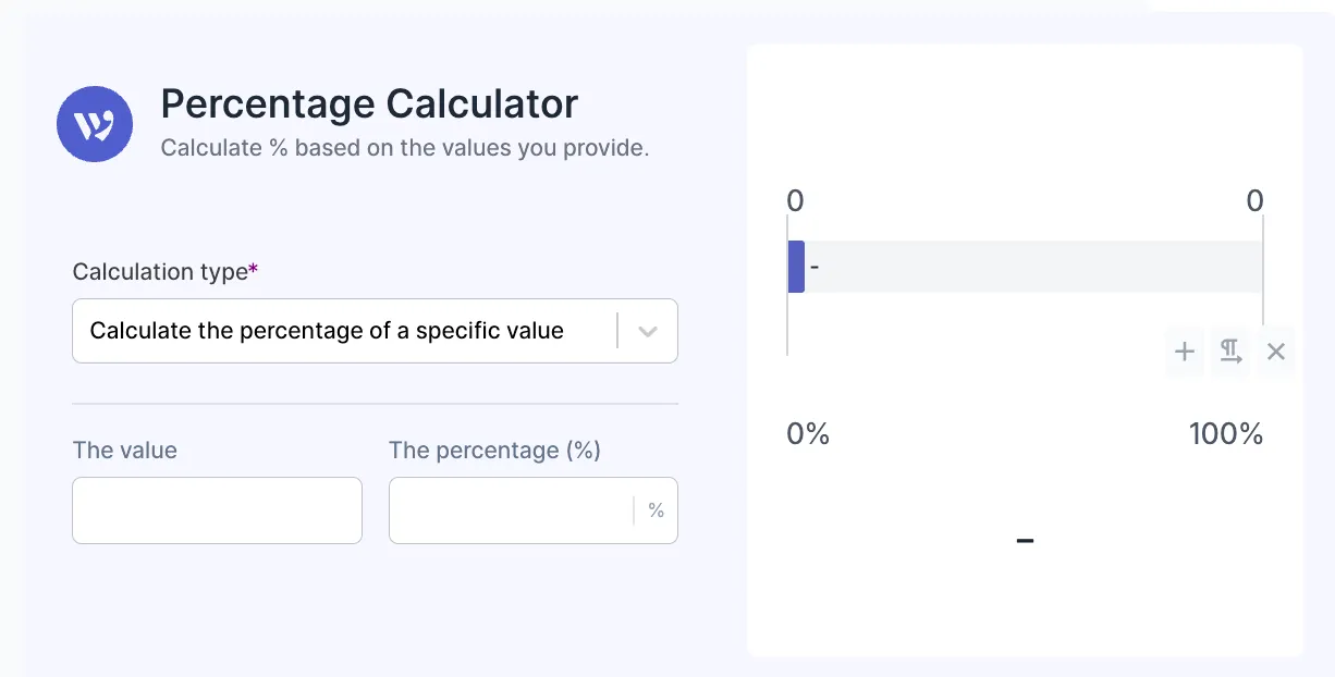 Percentage Calculator from Wafeq
